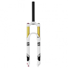 ALBN Fourches VTT ALBN Mountain Bike 140mm Travel Suspension Fork MTB 26 / 27.5 / 29 inch, ALBN-005 Alloy léger 1-1 / 8"Air Forks 9mm (Color: White - Tapered Manual Lock, Size: 29")