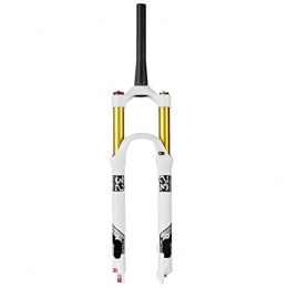 ALBN Fourches VTT ALBN Mountain Bike 140mm Travel Suspension Fork MTB 26 / 27.5 / 29 inch, Alliage léger 1-1 / 8"Air Forks 9mm (Color: White - Tapered Manual Lock, Size: 26")