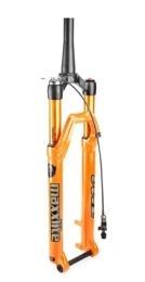 WLKY Fourches VTT Fourche à suspension pour VTT 26 / 27, 5 / 29 - Fourche à air avec rebond de vapeur - Accessoire de vélo - Course de 100 mm (orange, télécommande conique de 27, 5 cm)
