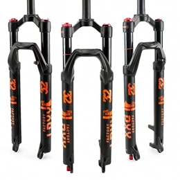 DSCWSDI Pièces de rechanges Fourches à suspension VTT, 27, 5 / 29 pouces avec amortisseur à pression d'air, débattement de 115 mm, fourches de vélo à tube droit 1-1 / 8 - Verrouillage manuel ( Color : Black+Orange , Size : 27.5inch )