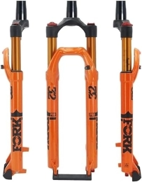 FOXZY Pièces de rechanges FOXZY Fourche à Suspension de vélo VTT 27.5 / 29 Pouces, Fourche à Air, débattement de 100mm, Fourche Avant Conique (Color : Orange, Size : 29inch)