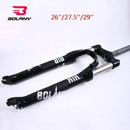 generies Fourches VTT Generies Bolany MTB Bike Fork 26 .5 29 icycle Supention 100mm Travel Preload Adjust QR Mountain Bike Suspension Fork 27.5 Couronne Droite