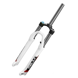 GYWLY-LY Fourches VTT GYWLY-LY 27.5in VTT Vélo SuspensionFourche Fourche À Ressort D'huile, 1-1 / 8'' Alliage D'aluminium Tube Droit Voyage 100mm Manual Lock Out (Color : White)