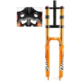 JAMJII VTT DH Fourche Bicycle Air 27.5 29 Pouces 150mm Ultralight Double Shoulder Control 28.6mm Straight Tube Fork Bicycle Downhill Suspension 2150G,Orange,29inch