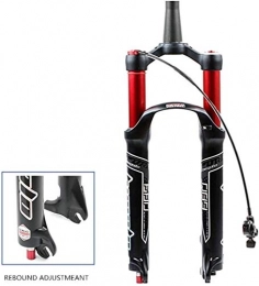 JUanben Fourches VTT JUanben Mountain Bike Suspension Fork 26 27.5 29 inch Aluminum Alloy Bike Front Fork Bicycle Air Shock Absorber MTB Remote Lockout Travel:120mm (Color : Red Conical Tube, Size : 27.5inch)