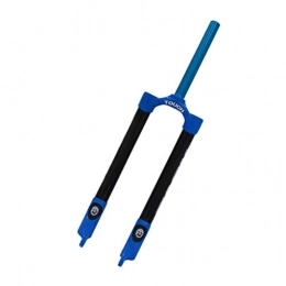 LSRRYD Pièces de rechanges LSRRYD Fourche de suspension de vélo VTT 61 cm, 66 cm, 69 cm, 79, 5 cm, 79 cm, fourche de vélo en carbone 3K avec tube droit de 2, 8 cm, frein à disque 700 g (couleur : bleu, taille : 61 cm)