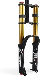 MAXCBD Pièces de rechanges MAXCBD Fourche à Suspension for vélo Fat Bike Fourche Avant Droite VTT de Descente Fourche VTT, Gold (Color : Black, Size : 27.5inches)