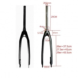 QFWN Pièces de rechanges QFWN 2019 Full Carbon Fiber Forks Fourche VTT 26 / 29inch 1-1 / 2" Fourchette vélo Fourchette (Color : 27 5 in)