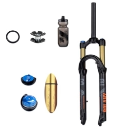 TS TAC-SKY Fourches VTT TS TAC-SKY Fourche VTT Magnésium 27.5 / 29 Pouces 120mm Travel Shock Absorption Shockproof Air Pressure Accessories (Color : Black 27.5 inch Straight Manual)