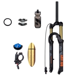 TS TAC-SKY Fourches VTT TS TAC-SKY Fourche VTT Magnésium 27.5 / 29 Pouces 120mm Travel Shock Absorption Shockproof Air Pressure Accessories (Color : Black 27.5 inch Straight Remote)