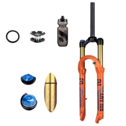 TS TAC-SKY Fourches VTT TS TAC-SKY Fourche VTT Magnésium 27.5 / 29 Pouces 120mm Travel Shock Absorption Shockproof Air Pressure Accessories (Color : Orange, Size : 29 inch Straight Manual)
