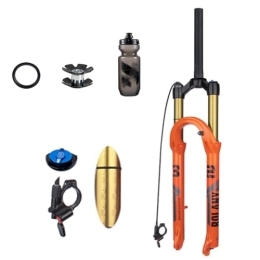 TS TAC-SKY Fourches VTT TS TAC-SKY Fourche VTT Magnésium 27.5 / 29 Pouces 120mm Travel Shock Absorption Shockproof Air Pressure Accessories (Color : Orange, Size : 29 inch Straight Remote)