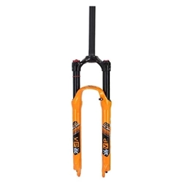 TYXTYX Pièces de rechanges TYXTYX Fourche à Suspension pneumatique pour vélo de Montagne VTT, fourches Avant en Alliage d'aluminium de 1-1 / 8"pour vélo de 26 / 27, 5 Pouces - Orange / Noir