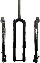 UPPVTE Fourches VTT UPPVTE VTT Bicycle Carbon Fork27.5 29", Air de vélo de Montagne à Travers axle15 mm * 100 mm Suspension de Direction prédictive Oil et Fourche à gaz Vélo Fourche (Color : Black, Size : 27.5 inch)