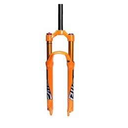 SHKJ Pièces de rechanges VTT Fourches Cyclisme 27, 5 29 Pouces, Fourche Suspension Fourche Air Course 100 mm QR 9mm, Frein à Disque, 1-1 / 8 Tube Droit pour XC / AM VTT (Color : Orange, Size : 27.5inch)