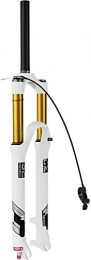 XLYYHZ Pièces de rechanges XLYYHZ Mountain Bike 140mm Travel Suspension Fork MTB 26 / 27.5 / 29 inch, Lightweight Alloy 1-1 / 8"Air Forks 9mm QR (Color: White - Straight Remote Lock, Size: 26")