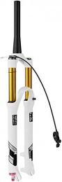 XLYYHZ Fourches VTT XLYYHZ Mountain Bike 140mm Travel Suspension Fork MTB 26 / 27.5 / 29 inch, Lightweight Alloy 1-1 / 8"Air Forks 9mm QR (Color: White - Tapered Remote Lock, Size: 26")