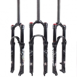 ZHTY Fourches VTT ZHTY 26 / 27.5 / 29 Air Mountain Bike Suspension Fork, Tube Droit 28.6mm QR 9mm Travel 120mm Manual / Crown Lockout MTB Forks, Ultralight Gas Shock Absorber XC / AM / FR Bicycle Cycling Black