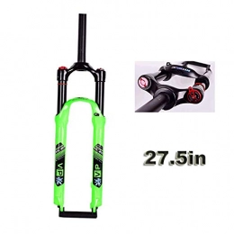 ZHTY Mountain Bike Air Fork 27.5 in Bicycle Front Fork 28.6mm 1-1/8"Suspension Fork Shoulder Control with Locked Up Function Black Inner Tube Quick Release Bicycle Accessories