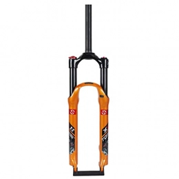 ZYHDDYJ Pièces de rechanges ZYHDDYJ Fourche à suspension pour vélo VTT 66 cm 27, 5" Amortisseur d'air 1-1 / 8" Déplacement 120 mm Vert / orange (couleur : orange, taille : 67, 5")