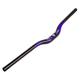 KANGXYSQ Pièces de rechanges 31.8mm Fibre De Carbone Guidon Riser Vélo De Montagne Cintre VTT 580 / 600 / 620 / 640 / 660 / 680 / 700 / 720 / 740 / 760mm Barre Bicyclette (Color : Purple, Size : 640mm)