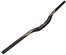 FukkeR Pièces de rechanges Adulte VTT Riser Bar 580 / 600 / 620 / 640 / 660 / 680 / 700 / 720 / 740 / 760mm 31.8mm Guidon Carbone d'extrémité 22.2mm Poignée Velo Route pour BMX DH XC (Color : Black, Size : 620mm)