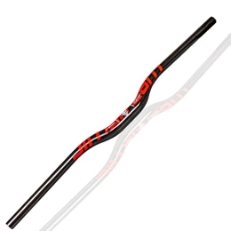 ZCXBHD Pièces de rechanges Guidon De Vélo 31, 8 Mm Guidon VTT En Fibre De Carbone 580 / 600 / 620 / 640 / 660 / 680 / 700 / 720 / 740 / 760mm Extra Long Riser Bar (Color : Red, Size : 740mm)