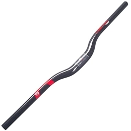 LHHL Guidon VTT LHHL 31.8mm Mountain Bicycle Guidon 580 / 600 / 620 / 640 / 660 / 680 / 700 / 720 / 740 / 760mm Carbone Mountain Bicycle Guidon VTT Riser Guidon (Color : Rot, Size : 640mm)