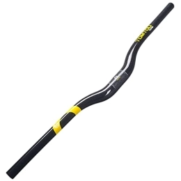 LHHL Guidon VTT LHHL Carbone Mountain Bicycle Guidon 31.8mm Mountain Bicycle Guidon 580 / 600 / 620 / 640 / 660 / 680 / 700 / 720 / 740 / 760mm VTT Riser Guidon (Color : Geel, Size : 640mm)
