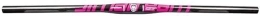 ERmoda Guidon VTT Style de vie Guidon vtt en Fiber de carbone 740mm guidon droit vélo Ultra Long et Ultra léger DH XC AM guidon plat vtt Pratique (Color : Black Pink, Size : 620mm)