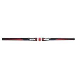 LHHL Guidon VTT VTT Plat Guidon 31.8mm Mountain Bicycle Guidon 600 / 620 / 640 / 660 / 680 / 700 / 720mm Guidon Velo Route Carbone Mountain Bicycle Guidon (Color : Rot, Size : 620mm)