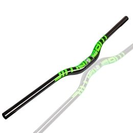 ZCXBHD Pièces de rechanges ZCXBHD Guidon De Vélo 31, 8 Mm Guidon VTT en Fibre De Carbone 580 / 600 / 620 / 640 / 660 / 680 / 700 / 720 / 740 / 760mm Extra Long Riser Bar (Color : Green, Size : 660mm)