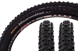 Nicht Angegben Pièces de rechanges Continental Mountain King II Set de 2 pneus de vélo 27, 5 x 2, 4" - Noir - Taille : 60-584