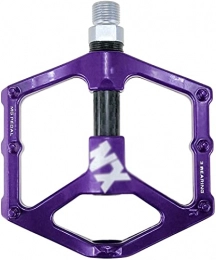 CHYOOO Pièces de rechanges CHYOOO Pédales de vélo, Pédale VTT Vélo Route Cyclisme Pedales Anti-Glissant 9 / 16" en Alliage Aluminium Plate Forme 3 Roulement Scellé(Purple)
