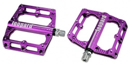 NOLOGO Pédales VTT Durable Route Pédales en Alliage d'aluminium Ultra-léger VTT Pédales Pédale vélo VTT Roulement Anti-dérapante Pédale vélo Accessoires (Color : Purple)