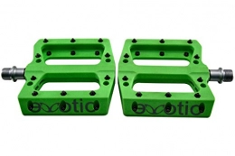Exotique thermoplastique Plat BMX MTB Pédales, 6 couleurs 350 g/paire de broches remplaçables vert Vert