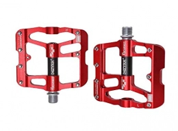 G.Z Pièces de rechanges G.Z Bicycle Pedals, New Aluminum Alloy Pedals, Bearing Pedals for Mountain Bikes and Road Bikes, Ultra-Strong CNC Machined 3-Axis, Suitable for BMX MTB Road Bike 9 / 16, Red Black
