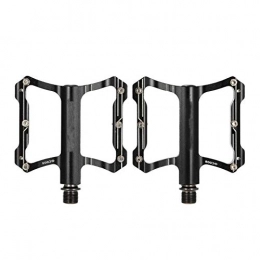 Joycaling Pièces de rechanges Joycaling Pédales de vélo antidérapantes en aluminium pour VTT avec roulement scellé et plateforme plate pour VTT (taille : 84 x 99 x 16 mm, couleur : noir)