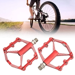 Nofaner Pédales VTT Nofaner Pédales de vélo, pédales de vélo en Alliage d'aluminium, Accessoires de Remplacement pour pédales de vélo de Montagne(Rouge)
