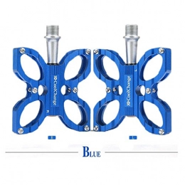 Blancho Pièces de rechanges Papillon en alliage d'aluminium pour vélo VTT Pédales Plateforme Plate Pédales de vélo (Bleu)