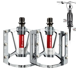 Pédales de vélo d'appartement - Pédales de Plate-Forme de vélo pour VTT BMX - Pédales de Plate-Forme de vélo antidérapantes à 3 roulements pour VTT BMX, pédales de vélo de Montagne universelles Eryue