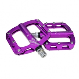 PPQQBB Pédales VTT Pédales de vélo Pédales Plates pour VTT Pédales de Route Pédales Confortables en Alliage d'aluminium antidérapantes-Purple