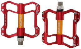 XCC Pédales VTT Pédales de vélo Repose-Pieds de vélo universels Paire d'accessoires de pédales de vélo de Montagne antidérapants en Aluminium (Color : Rosso, Size : Free Size)