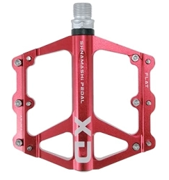 MISNAD Pédales VTT Repose-Pieds pour Moto Pédales De Vélo De Montagne Antidérapantes Pédales De Vélo À Plate-Forme 9 / 16"Pédale De Vélo De Route À Roulements 2DU (Color : XD Red)