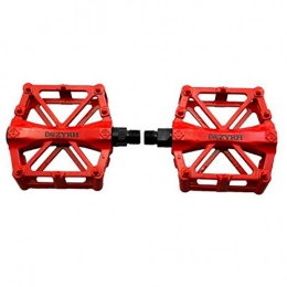 TONGBOSHI Pdales de vlo Universal Mountain Bike Plate-forme de pdale Vlo Super-joint portant l'alliage d'aluminium plat pdale 9/16"(1 paire de sangles d'paule) haute qualit (Color : Red)