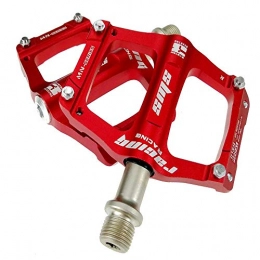 SCOC Pédales VTT Vélo Cycle Plate-Forme Pédale Route Roulement pédale 3 Roulement Pédale VTT Pédale vélo Pliant Pédale Pédales Mountain Road Bike (Color : Red, Size : One Size)