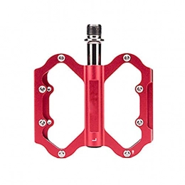 WANGDANA Pédales VTT WANGDANA Mountain Bicycle Pedal Non-Slip Ultralight 3 Bearing Bike Pedals High-Strength Spindle Axle MTB Bicycle Pedal Cycling Parts Red