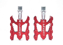 XYXZ Pièces de rechanges XYXZ Bicycle Platform Flat Pedal Mountain Bike K3 Pedal Mountain Road Folding Bicycle 412 10.8 * 6.2Mm Bearing Pedal Foot Ultralight Aluminum Alloy (Color : Red)