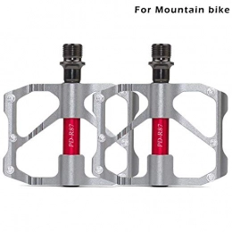 YDLX Pièces de rechanges YDLX Pédales de vélo légères d'alliage d'aluminium de pédale de vélo pour Le vélo de Montagne (Color : Silver Mountain)