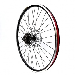 LRBBH Roues VTT 26 pouces Roues de vélo de montagne, jante à double paroi en alliage d'aluminium, Roue Avant vélo Roue arrière vélo rotative avec frein à disque / 26 Inch / Rear wheel
